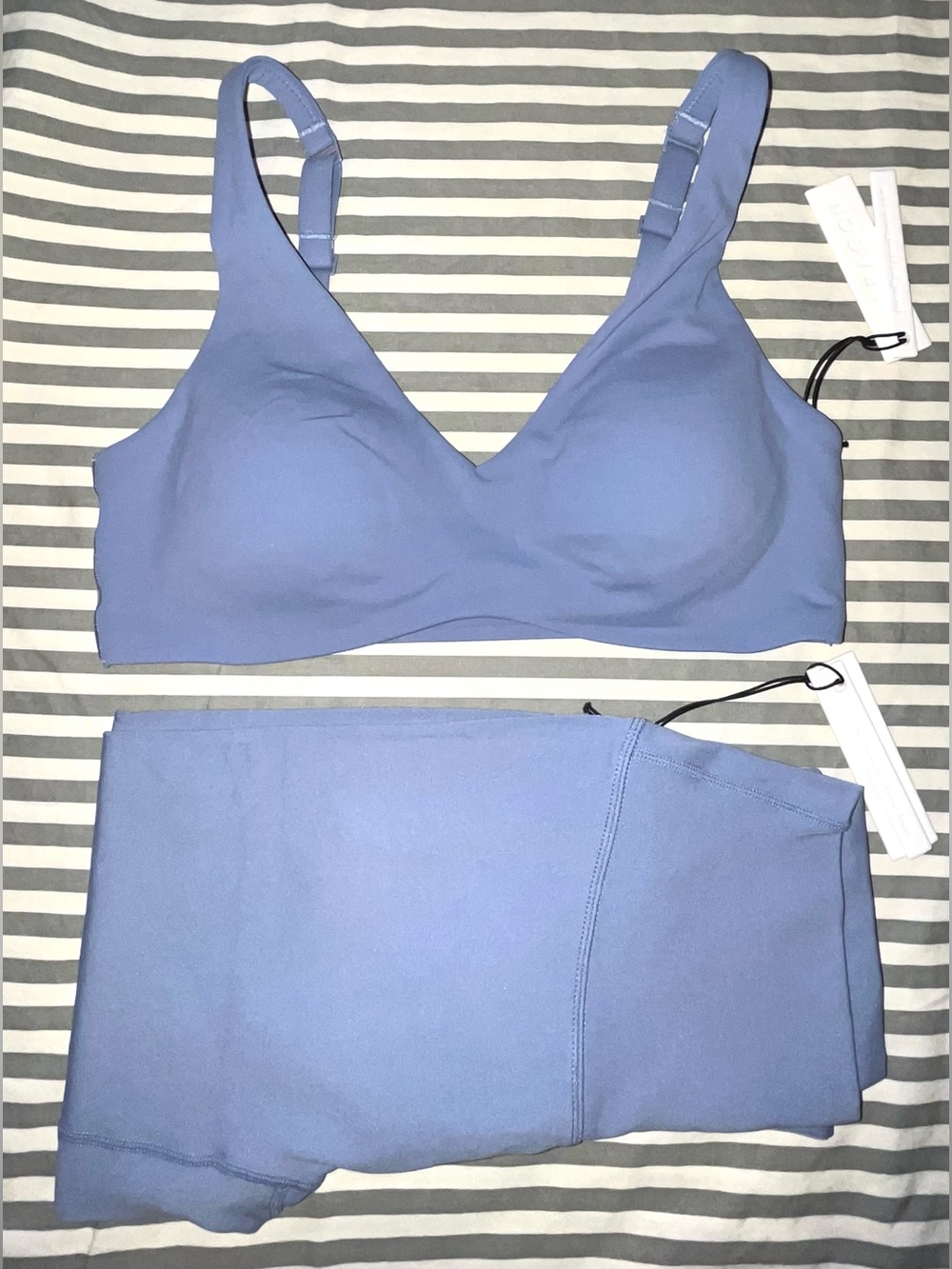 Paragon Reluna Icon Sculptseam Plus Legging & Formlux Bond Bra in Bluebird Sz M